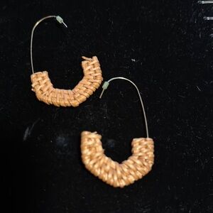 Woven Tan Earrings